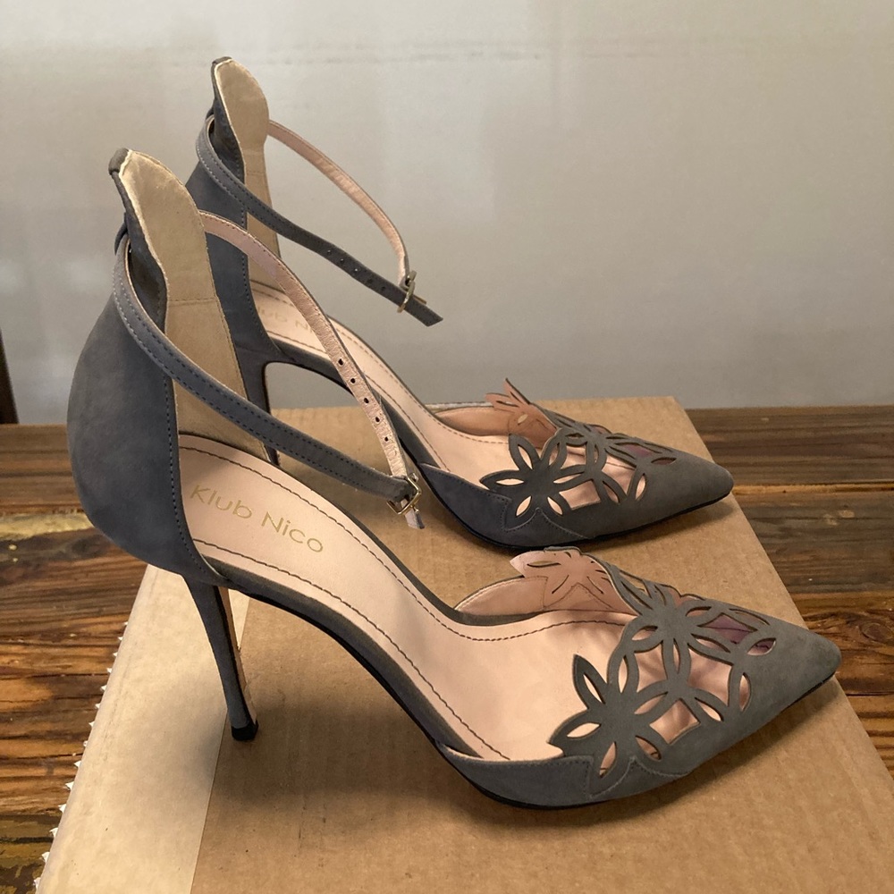 Classy/Sexy Ankle Strapped Suede High Heels